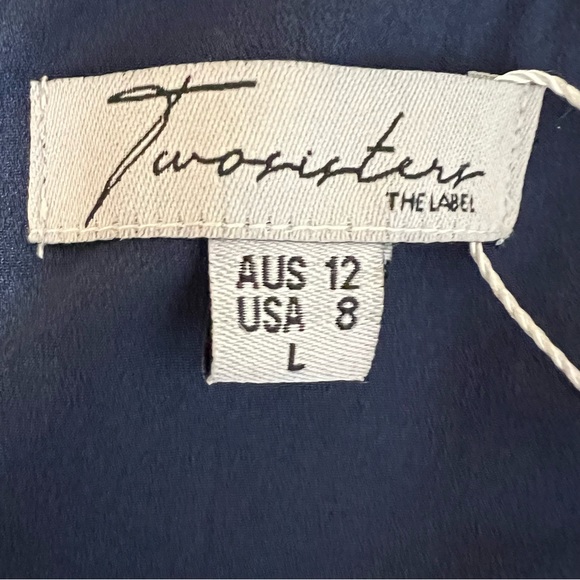 Twosisters The Label Jonas Navy Blue Dress With Cut-Out In Front AUS 12 … - Picture 9 of 15